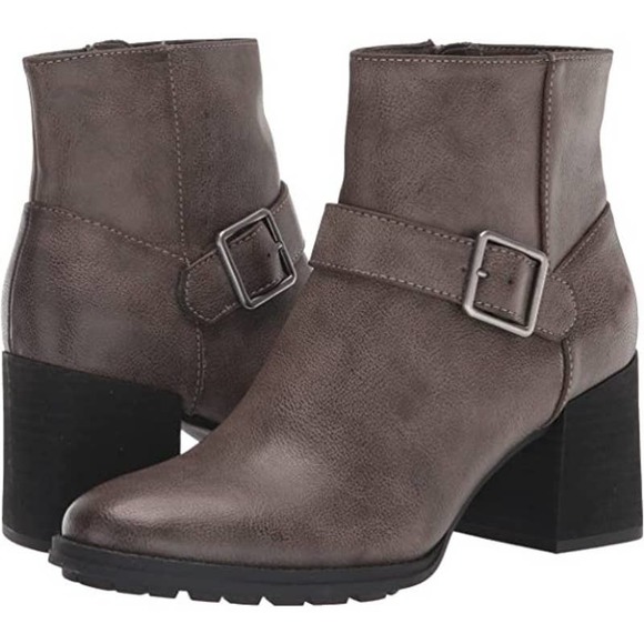 NIB SOUL Naturalizer Women's Flyer Grey Ankle Boot Size 10W - Picture 1 of 12